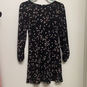 Ann Taylor 00P A-Line Mini Dress with Ditsy Floral Design